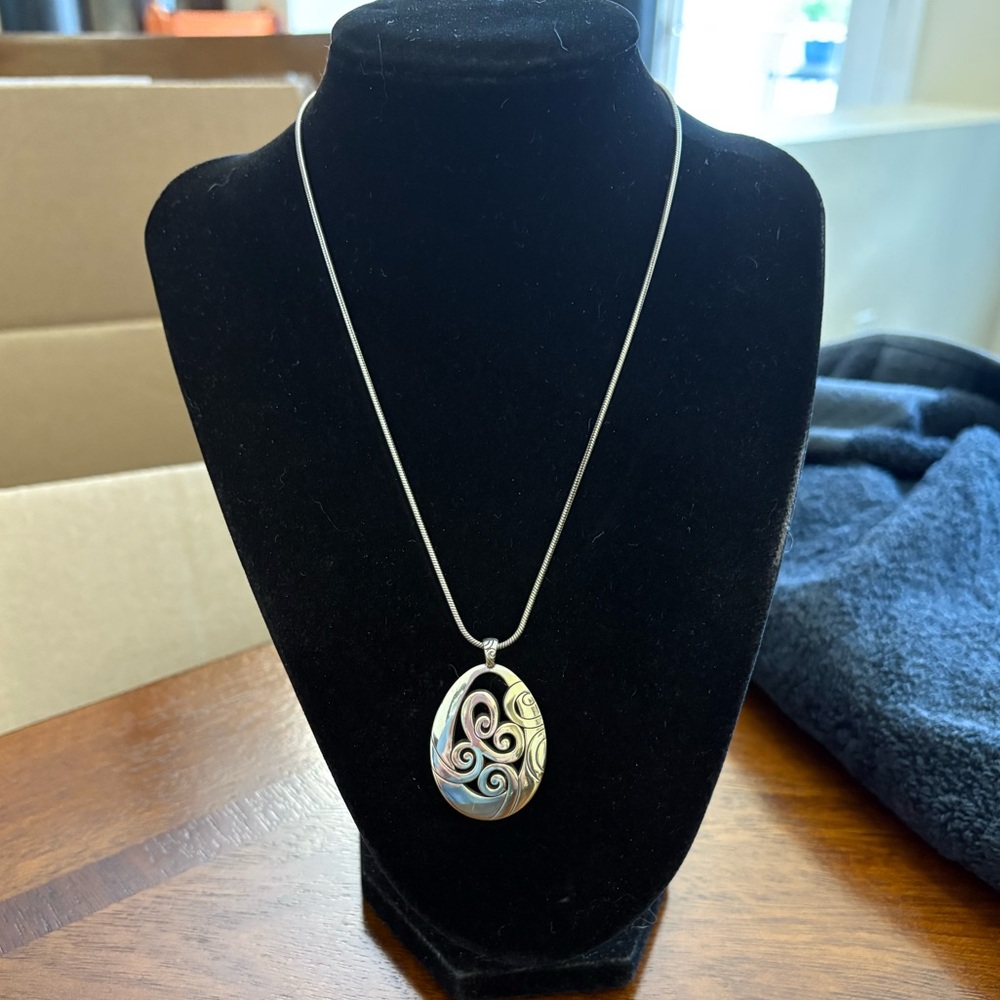 Brighton Mingle Series Necklace Silvertone Retired 16” - 18”